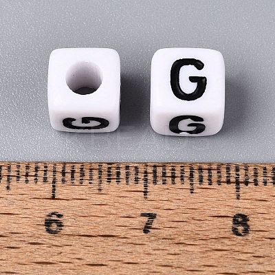 Opaque Acrylic Beads SACR-N020-04A-G-1