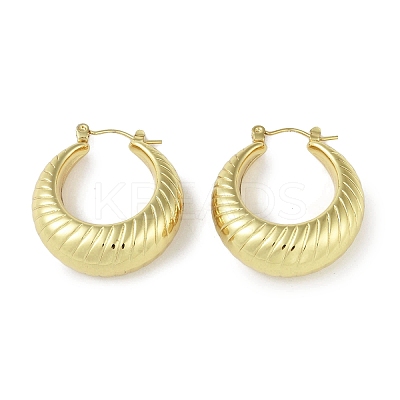 Ion Plating(IP) 304 Stainless Steel Hoop Earrings for Women STAS-I304-04G-1