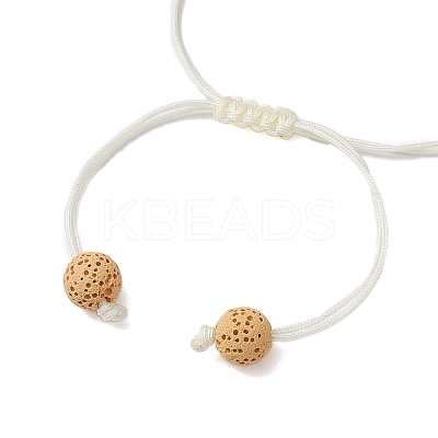 Natural Lava Rock & Natural Howlite & Glass Seed Beaded Braided Bracelets BJEW-MZ00063-01-1