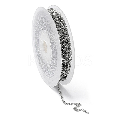 Tarnish Resistant 304 Stainless Steel Rolo Chains STAS-M032-42P-3mm-1