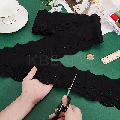 5 Yards Cotton Embroidery Flower Lace Ribbon OCOR-MA0001-27B-1