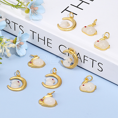 16Pcs 4 Style Glass Charms FIND-CA0006-77-1