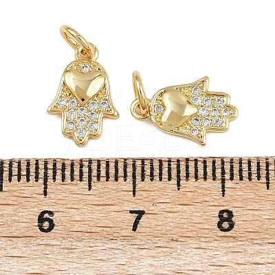 Brass Micro Pave Cubic Zirconia Pendants X1-KK-A269-16G-1