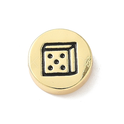 Brass Enamel Beads KK-L239-064G-1