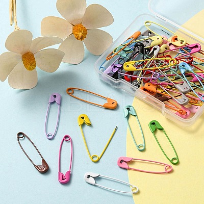 Spray Painted Iron Safety Pins IFIN-YW0001-54-1