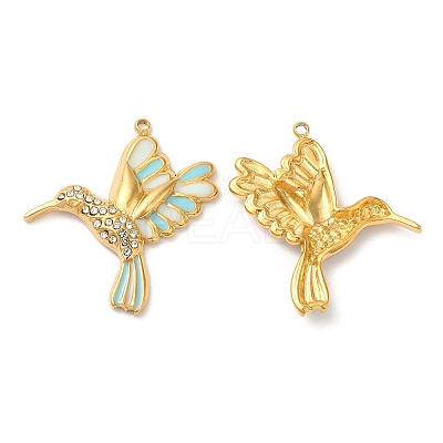 304 Stainless Steel Enamel Pendants STAS-K256-05G-04-1