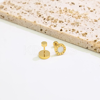 304 Stainless Steel Stud Earrings for Women RI7832-1