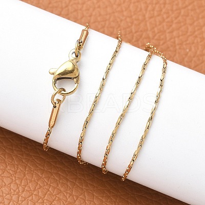 Ion Plating(IP) 304 Stainless Steel Chain Necklaces NJEW-H467-B-01G-1