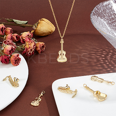 6Pcs 3 Style Brass Pendants KK-BBC0012-93-1