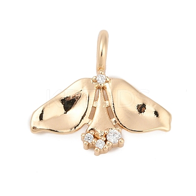 Brass Pave Cubic Zirconia Pendants KK-Q096-13G-1