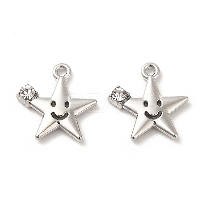 Rack Plating Alloy Rhinestone Pendants FIND-G044-14P-1