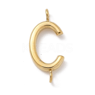 304 Stainless Steel Letter Connector Charms STAS-M108-01G-03-1