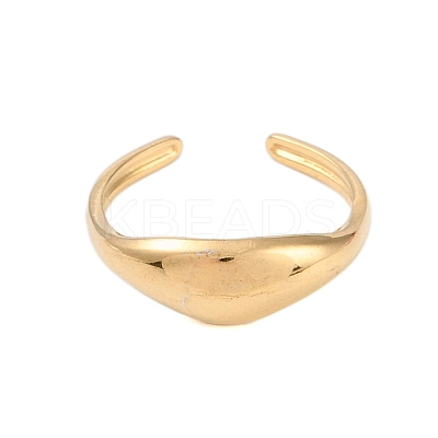 304 Stainless Steel Open Cuff Rings for Women LS-RJEW-C095-07G-1