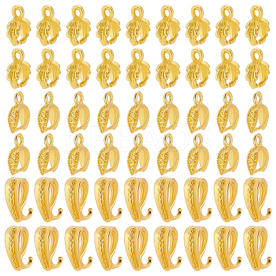 150Pcs 3 Style Brass & Alloy Ice Pick Pinch Bails FIND-AR0004-74G-1