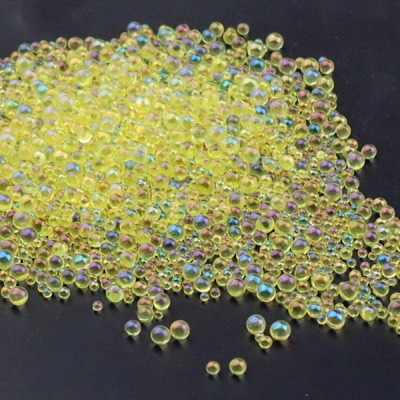 AB Color Plated 3D Nail Art Glass Mini Ball Beads MRMJ-WH0064-40F-1