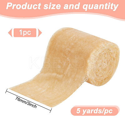 5 Yards Polyester Frayed Ribbon OCOR-WH0082-226B-04-1