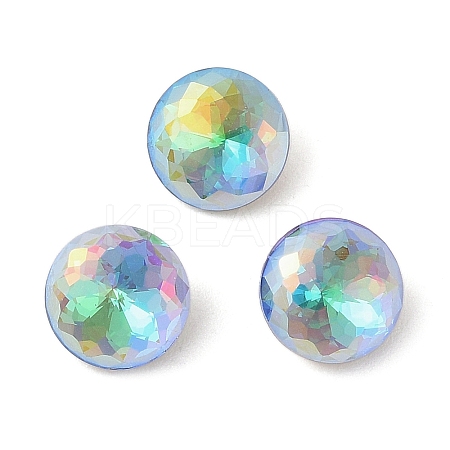 Glass Rhinestone Cabochons RGLA-L029-10B-SPLA-1