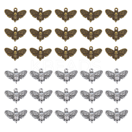 100Pcs 2 Colors Tibetan Style Alloy Pendants FIND-DC0006-17-1