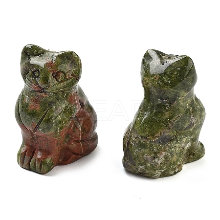Natural Unakite Carved Figurines DJEW-L023-B09-1