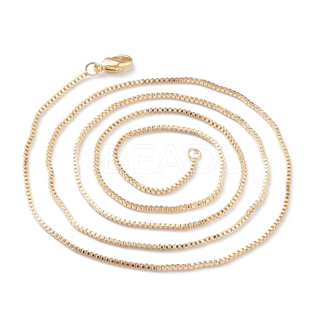 Brass Box Chain Necklace Making KK-A149-16G-1