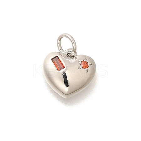 Brass Micro Pave Cubic Zirconia Pendants KK-L225-025P-1