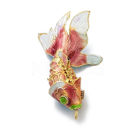 Brass Cloisonne Pendants KK-P251-A03-G-01-1