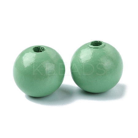 Wood Large Hole European Beads WOOD-D027-01H-1