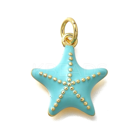 Brass Enamel Pendants KK-D295-16G-1