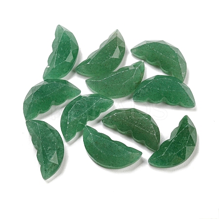 Natural Green Aventurine Butterfly Wing Cabochons G-D078-02E-1