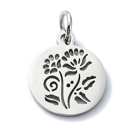 Non-Tarnish 304 Stainless Steel Charms STAS-C097-46P-06-1