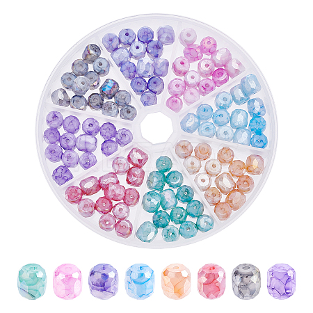 Opaque Baking Paint Glass Beads Strands EGLA-PH0001-21-1