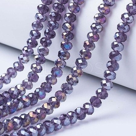 Electroplate Glass Beads Strands EGLA-A034-T10mm-B13-1