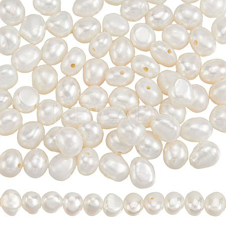 2 Strands Natural Cultured Freshwater Pearl Beads Strands PEAR-SC0001-34-1