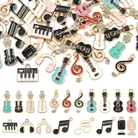40Pcs 20 Styles Alloy Enamel Pendants ENAM-YW0005-94-1