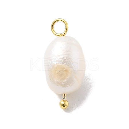 Natural Cultured Freshwater Pearl Potato Pendants STER-Q004-02G-1