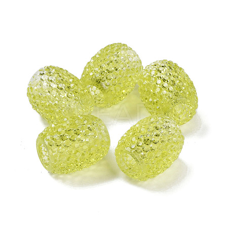Transparent Resin European Jelly Colored Beads RESI-B025-01A-04-1