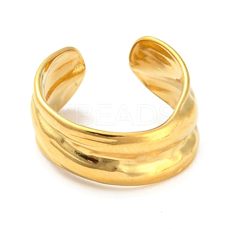 Real 18K Gold Plated Stainless Steel Cuff Earrings LS-EJEW-D072-01E-G-1
