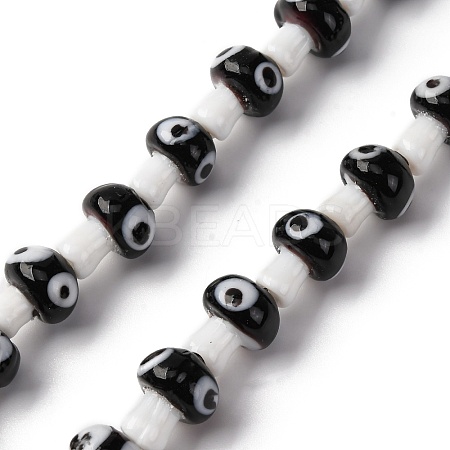Handmade Evil Eye Lampwork Beads Strands LAMP-S069-01A-02-1