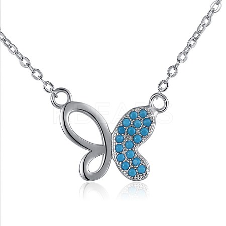 925 Sterling Silver Pendant Necklaces NJEW-BB33983-1