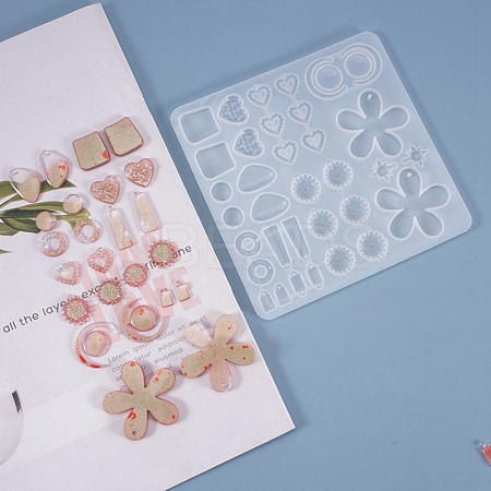 DIY Dangle Earring Accessories Silicone Molds X-DIY-K017-06-1