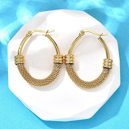 201 Stainless Steel Hoop Earrings EJEW-Q026-15G-B-1