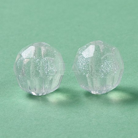 Imitation Jelly Faceted Acrylic Beads JACR-S048-06-1