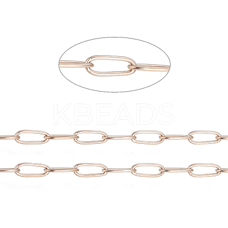 Ion Plating(IP) 304 Stainless Steel Paperclip Chains CHS-F010-01I-RG-1