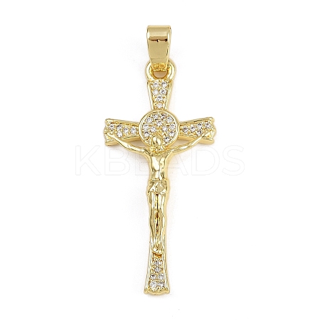 Brass Micro Pave Cubic Zirconia Pendants KK-Z123-23G-01-1