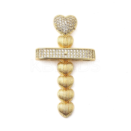 Brass Micro Pave Cubic Zirconia Pendants KK-A266-05D-G-1