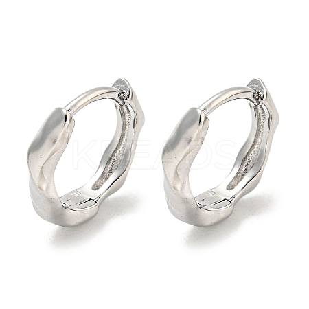 Brass Hoop Earrings EJEW-L211-010B-P-1