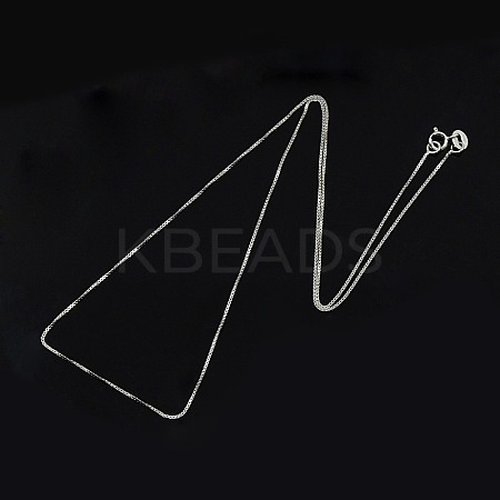 Anti-Tarnish Rhodium Plated 925 Sterling Silver Necklaces STER-M034-38A-1