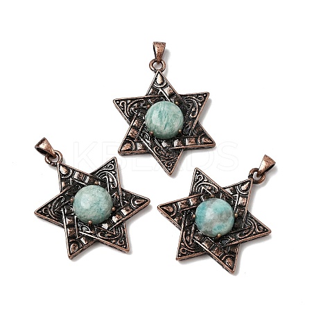 Natural Amazonite Pendants G-A297-06R-18-1