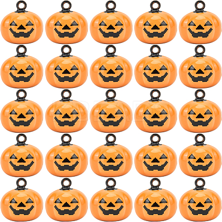 20Pcs Halloween Pumpkin Bell  KKB-GF0001-01-1