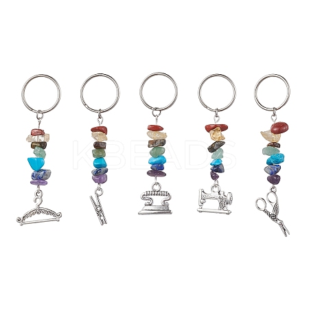 Tibetan Style Zinc Alloy Keychains KEYC-JKC00728-1
